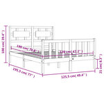 vidaXL Cadre de lit sans matelas bois de pin massif