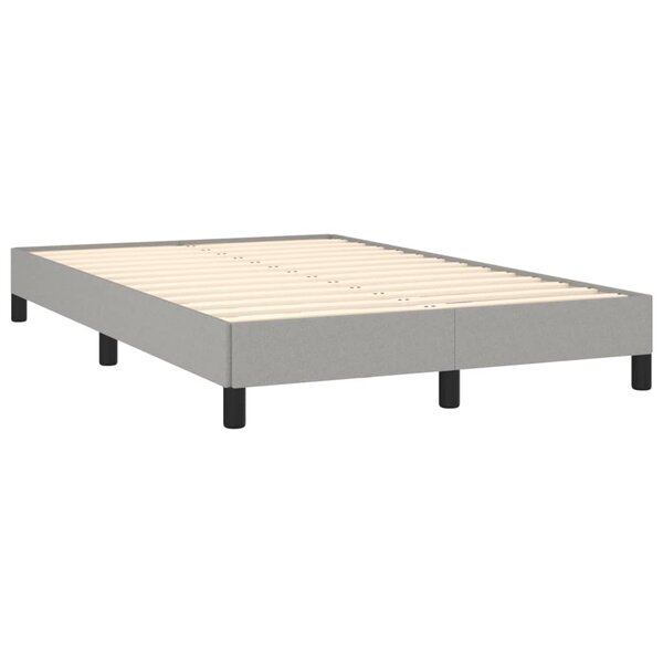vidaXL Cadre de lit gris clair 120x190 cm tissu