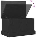 Boîte de stockage vidaXL Chêne noir 50x30x28 cm Bois d'ingénierie