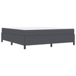vidaXL Cadre de lit Gris foncé 180 x 200 cm Tissu en velours côtelé