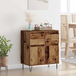 vidaXL Buffet Bois Ancien 60 x 35 x 70 cm Bois d'ingénierie et fer