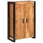 vidaXL Highboard avec portes Marron Bois d'acacia massif et métal