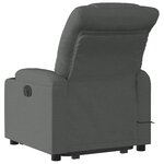 vidaXL Fauteuil inclinable de massage électrique Gris foncé Tissu