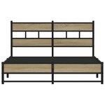 vidaXL Cadre de lit en métal sans matelas chêne sonoma 160x200 cm