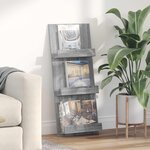 vidaXL Étagère à magazines avec étagère Gris Sonoma 51 x 11 x 102 cm