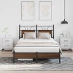 vidaXL Cadre de lit sans matelas chêne marron 120x190 cm