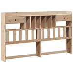 vidaXL Tête de lit avec rangement 180 cm bois massif de pin