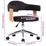 vidaXL Chaises pivotantes à manger lot de 6 noir similicuir