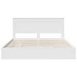 vidaXL Lit de Rangement Blanc 200 x 200 cm Bois d'ingénierie