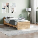 vidaXL Cadre de lit sans matelas chêne sonoma 75x190 cm