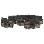vidaXL Ensemble de canapé de jardin 13 Pièces Gris et Gris foncé