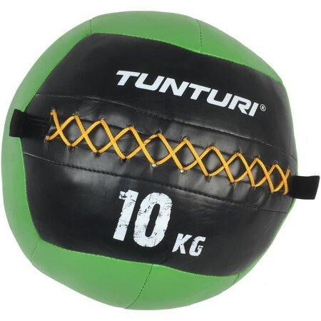 TUNTURI Balle murale wall ball crossfit 10kg vert