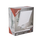 Projecteur led mural blanc  détecteur de mouvement  50 w  4000 lumens