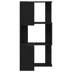 Bibliothèque d'angle vidaXL 3 niveaux Chêne noir 50x50x102 cm Bois reconstitué