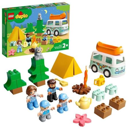 Lego 10946 duplo town aventures en camping-car en famille jouet enfant 2+  ans set éducatif - La Poste
