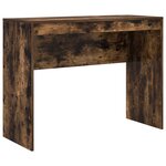 vidaXL Bureau avec tiroir avec étagère avec stockage 2 Pièces Chêne fumé