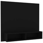 vidaXL Meuble TV mural Noir 102x23 5x90 cm Aggloméré