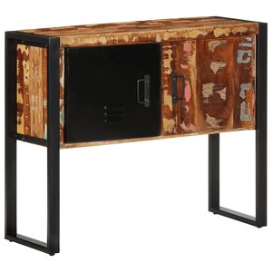 vidaXL Armoire console multicolore 90x35x75cm bois massif récupération