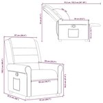vidaXL Fauteuil inclinable Marron foncé Tissu