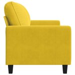 vidaXL Canapé à 2 places Jaune 140 cm Velours
