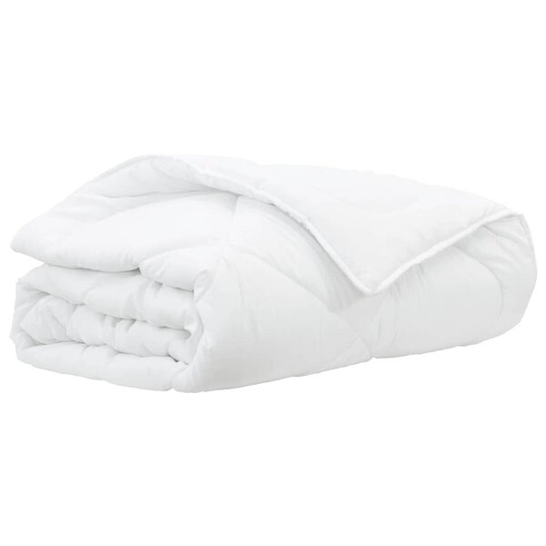 vidaXL Duvet d'été simple Blanc 220 x 200 x 3 cm Polyester
