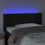 vidaXL Tête de lit à LED Noir 103x16x78/88 cm Velours