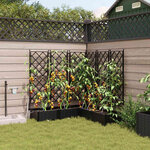vidaXL Pots de jardin Noir 120 x 120 x 126 cm Acier
