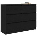 vidaXL Buffet chêne noir 100x35x76 cm bois d'ingénierie