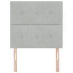 vidaXL Tête de lit LED avec tête de lit Gris clair 90 cm Polyester