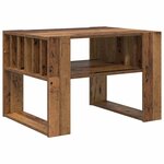 vidaXL Table basse Bois ancien 66 x 49 5 x 45 cm Bois d'ingénierie
