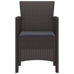 vidaXL Chaise de jardin 2 Pièces Marron 53 x 49 x 85 cm Polypropylène