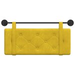 vidaXL Tête de lit suspendue Jaune Velours
