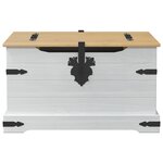 vidaXL storage box avec étagère Blanc 78 x 78 x 45 cm Pin massif