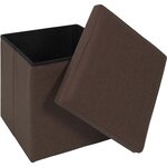 Pouf coffre pliable en pu jill