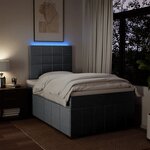 vidaXL Sommier à lattes de lit avec matelas Gris clair 120x200cm Tissu