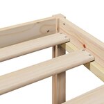 vidaXL Lit bibliothèque sans matelas 150x200 cm bois massif de pin