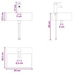 vidaXL Vanité de lavabo mural Blanc 49 5 x 41 x 62 5 cm