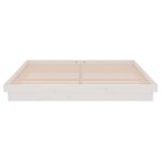 vidaXL Cadre de lit sans matelas blanc bois massif