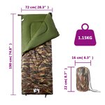 vidaXL Sac de couchage pour adultes camping 3 saisons