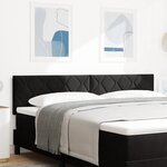 Tête de lit LED vidaXL Design en blocs de diamant Noir 180 cm Velours