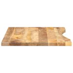 vidaXL Dessus de bureau avec courbe 80x50x2 5 cm manguier massif brut
