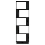 vidaXL Bibliothèque/Séparateur de pièce Noir 51x25x163 5 cm Pin solide