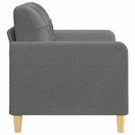 vidaXL Canapé à 2 places Gris foncé 120 cm Tissu