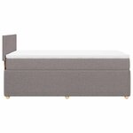 vidaXL Sommier à lattes de lit avec matelas Taupe 90x190 cm Tissu