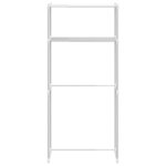 vidaXL Étagère pour machine à laver Blanc 70 x 27 x 136 cm Aluminium