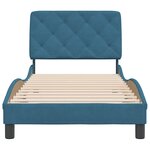 vidaXL Cadre de lit sans matelas bleu 80x200 cm velours