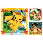 Puzzle 3x49 pieces Pikachu  Dracaufeu et Evoli