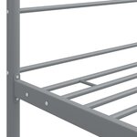 vidaXL Cadre de lit à baldaquin sans matelas gris métal 90x200 cm