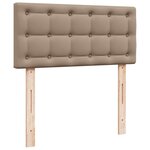 VidaXL Lit ottoman et matelas cappuccino 90x190 cm similicuir