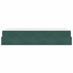 vidaXL Cadre de lit avec matelas Vert foncé 90 x 200 cm Velours